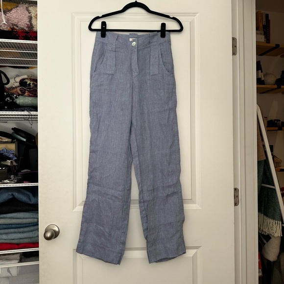 Maryam Nassir Zadeh x J.Crew dual-tone linen trousers - Picture 5 of 8